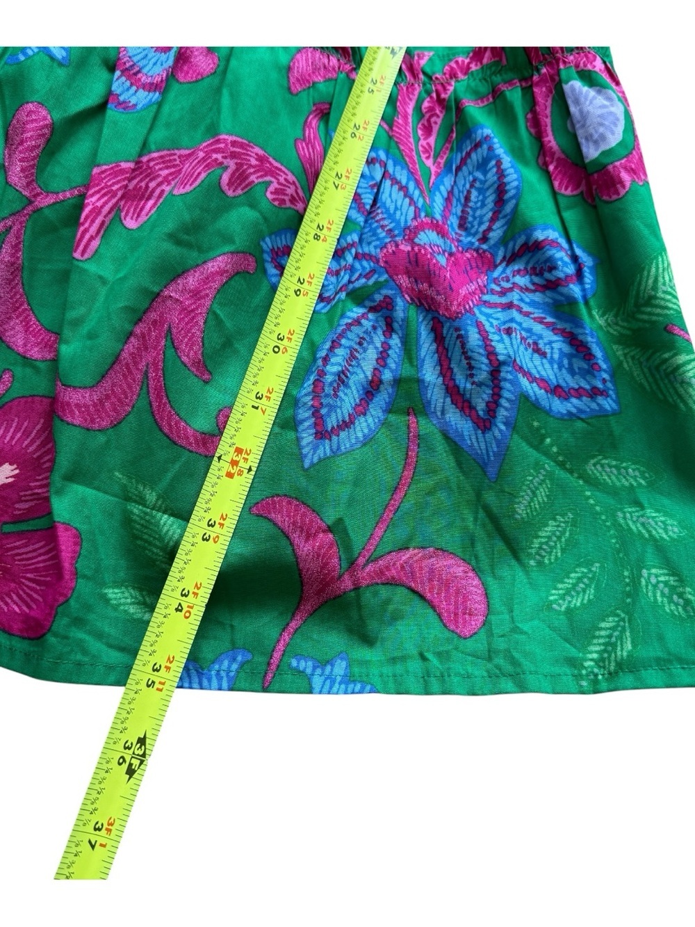SugarLips Green Floral Ruffle Sleeve Tiered Mini Dress Cotton M NWT Cottagecore - Picture 8 of 13